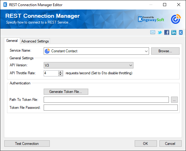 SSIS REST Constant Contact Connection Manager